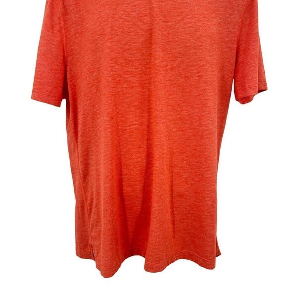 Lululemon Train and Gain Shirt Mens Large Orange Blue Crewneck Stretch Athletic - Picture 4 of 7